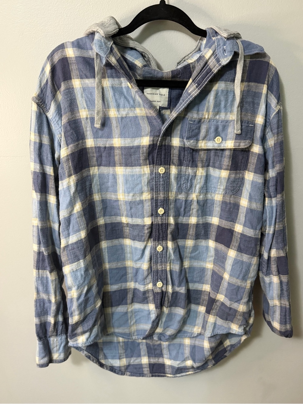 American Eagle Hooded Flannel